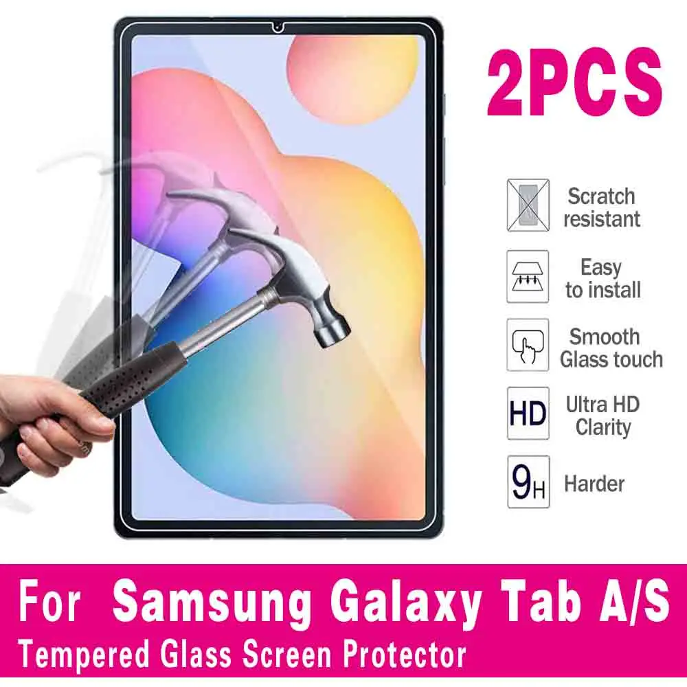 Закаленное стекло для Samsung Galaxy Tab A8 X200/A7 Lite/Tab A7/10 1/10 5/S4/S5e/S6/S7 2 шт. защита экрана