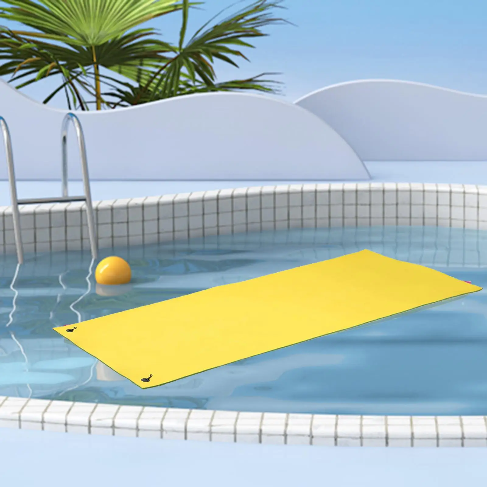 

Pool Water Floating Mat 3 Layer Water Raft 270x90x3.3cm Durable Portable Tear Resistant for Children and Adults (Random Color)