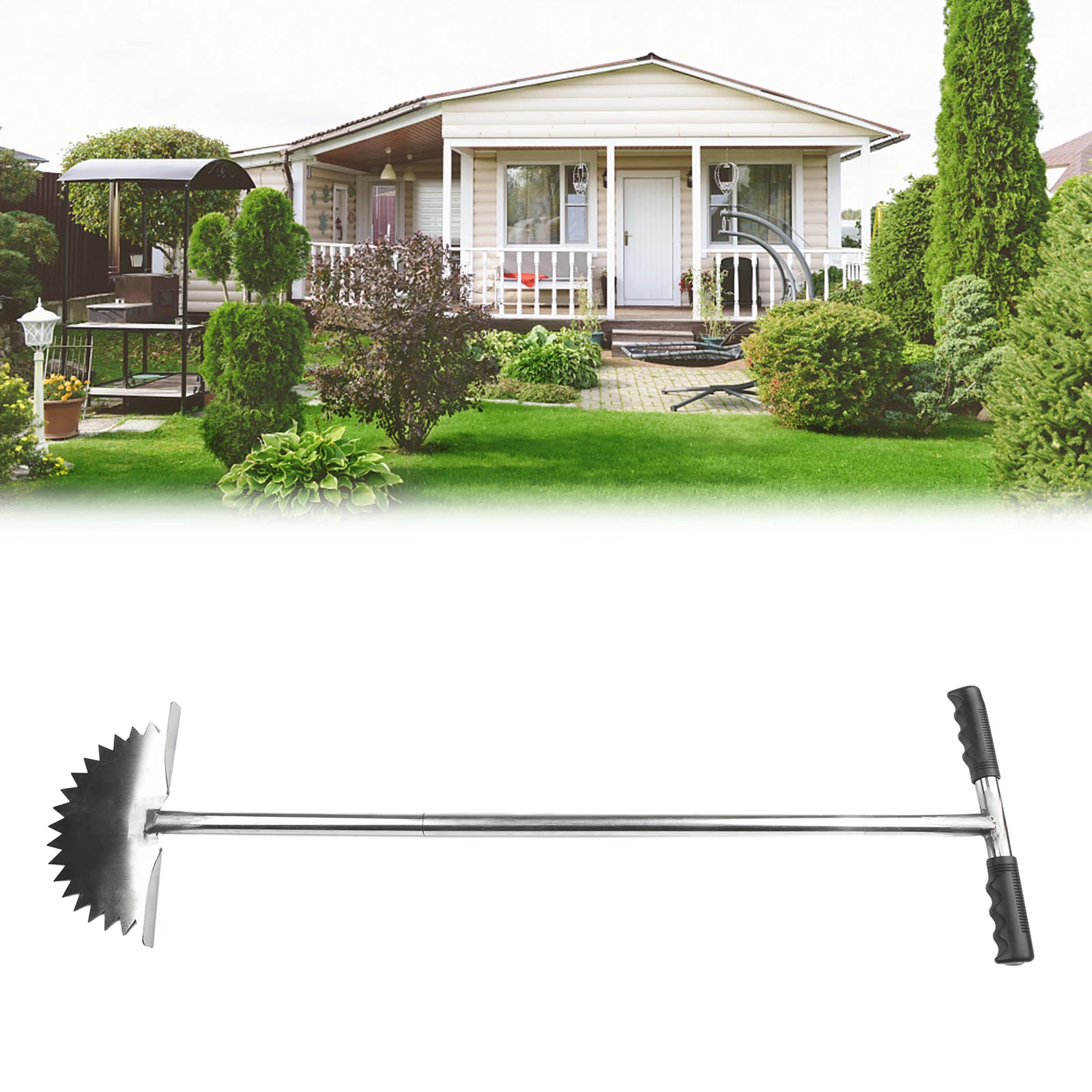 

1pc Stainless Steel Lawn Half Moon Trimmer For Sidewalk, Landscaping, Garden Lawn Trimming Tool Plant Accessories