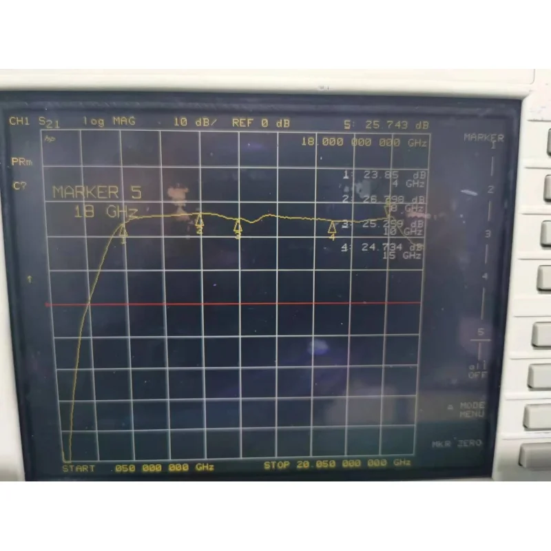 Широкополосный высокочастотный усилитель 4G-20G LMX2820 G = 25 дБ