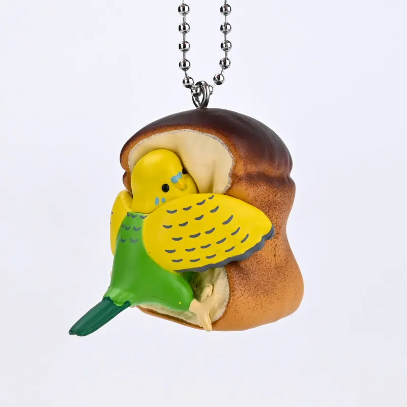 Японская фотография симпатичный кавайный хлеб тост попугай кокатил птицы 2