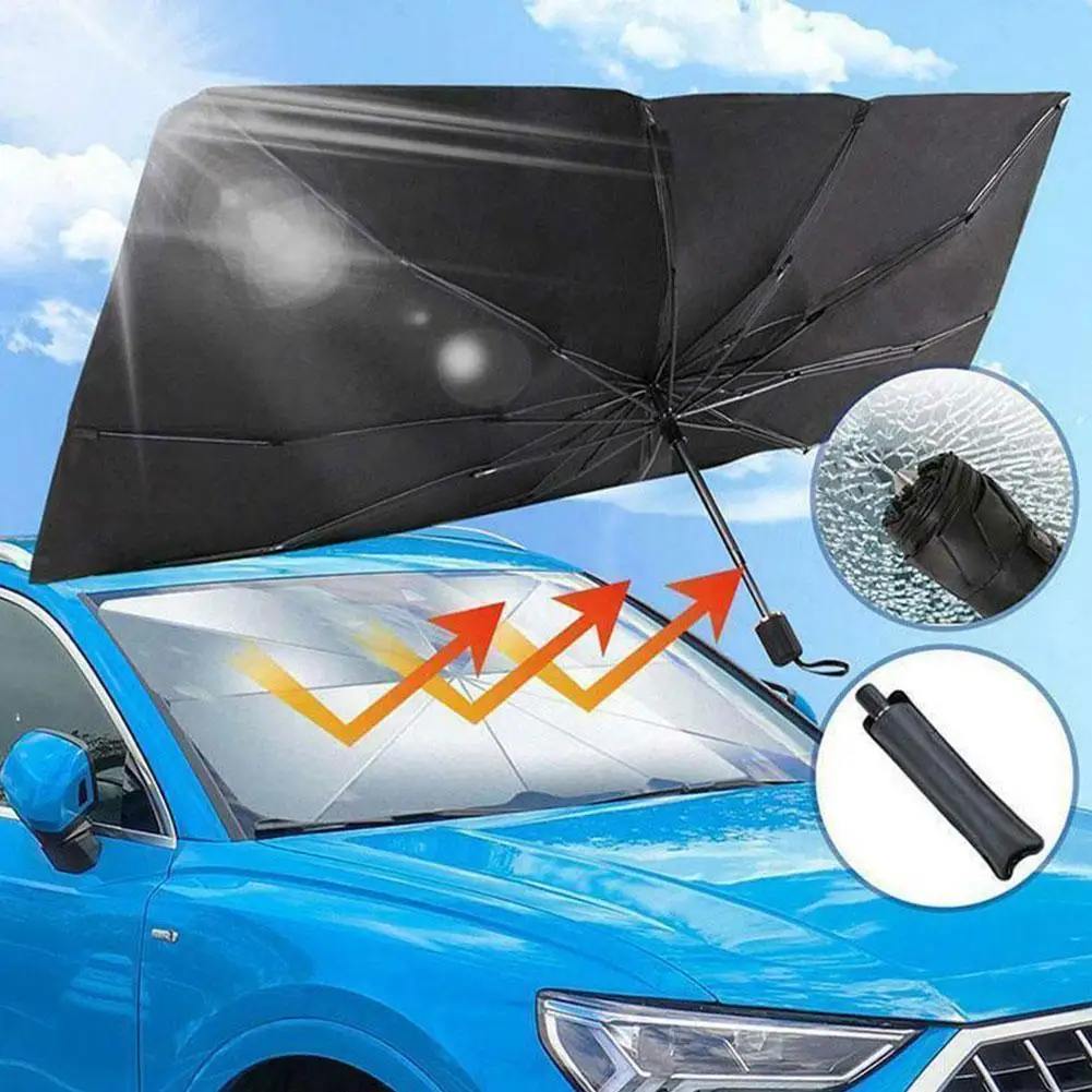 

Foldable Car Sunshade Umbrella UV Protection Heat Insulation Front Window Interior Protection Car Sun Shade Interior Accessories