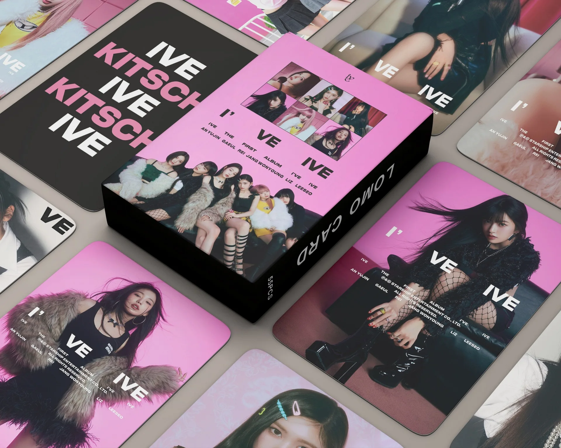 

55Pcs Kpop IVE Postcards Lomo Cards New Album IVE LOVE DIVE ELEVEN Kawaii Idol Photocards K-pop Fans Gift
