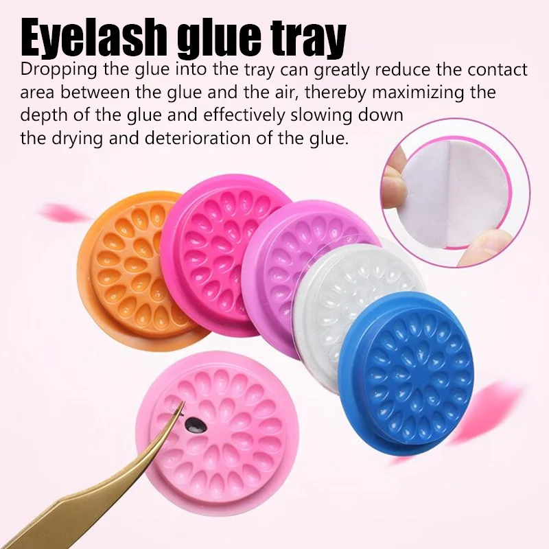 

Wholesale False Eyelashes Glue Holder Eyelash Extension Supplies Eye Lashes Glue Tools Lashes Extension Pallet Pads Plastic