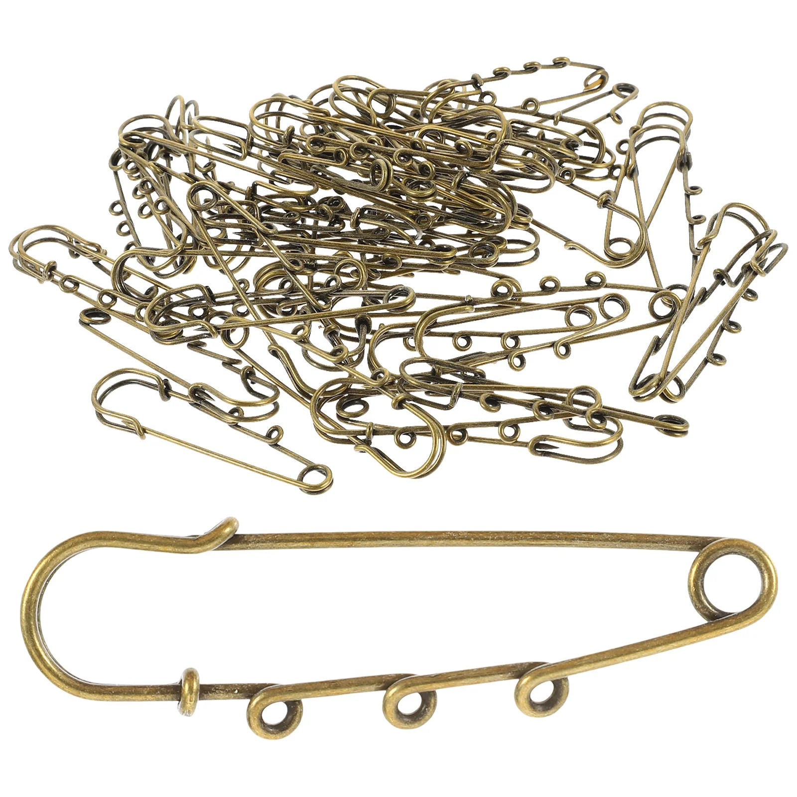 

50 Pcs Brooch Pin Crafts Findings Heavy Duty Clothes DIY Jewelry Brooches Handicraft Needles Holes