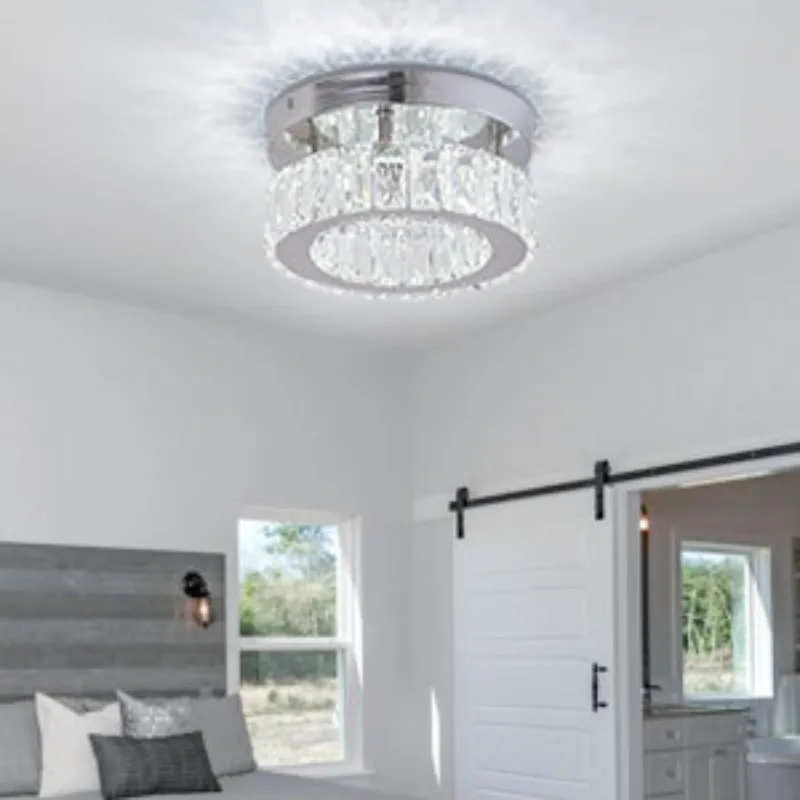 Современные блестящие потолочные светильники со стразами бытовая техника