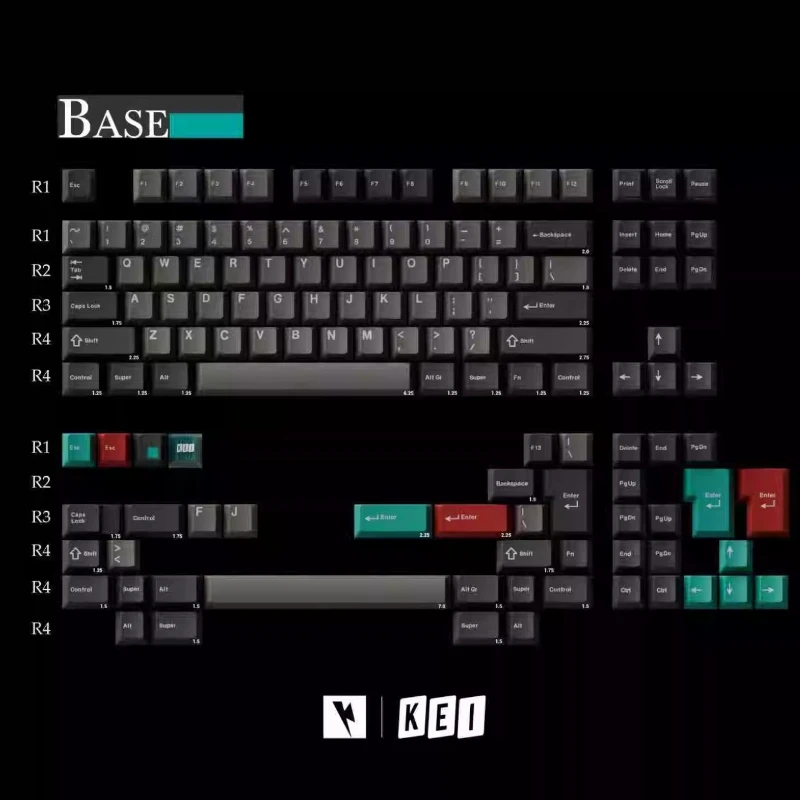 Фото Набор кастомных кейкапов Keykobo Dolch KKB (тематический дизайн), профиль Cherry, ABS-пластик, для механической клавиатуры, подарок для геймера, коврик для мыши №5
