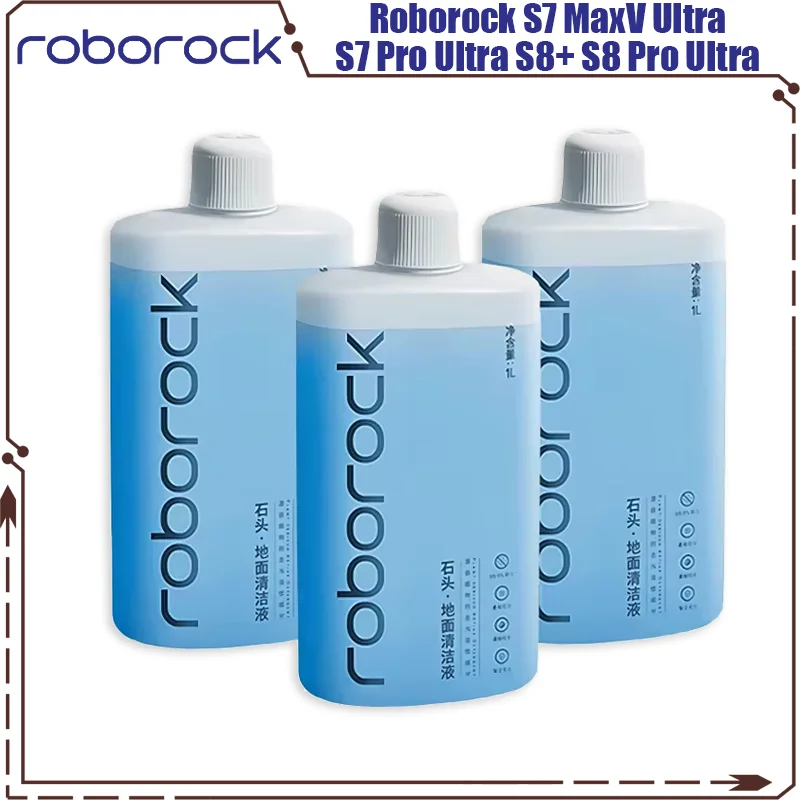 Фото Оригинальное решение для чистки пола 1 л Roborock S7 MaxV Ultra S7 Pro Ultra S7 S8 S8 PLUS S8+ S8 Pro Ultra Parts Пылесос №1