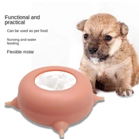 200ml pet feeder bubble milk bowl milk feeder newborn silicone 34 nipples pet kittle puppy nursing station pet accessories