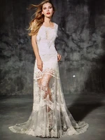 free shipping 2018 a line vestido de noiva custom beautiful formal fashion elegant lace appliques bridal gown bridesmaid dresses