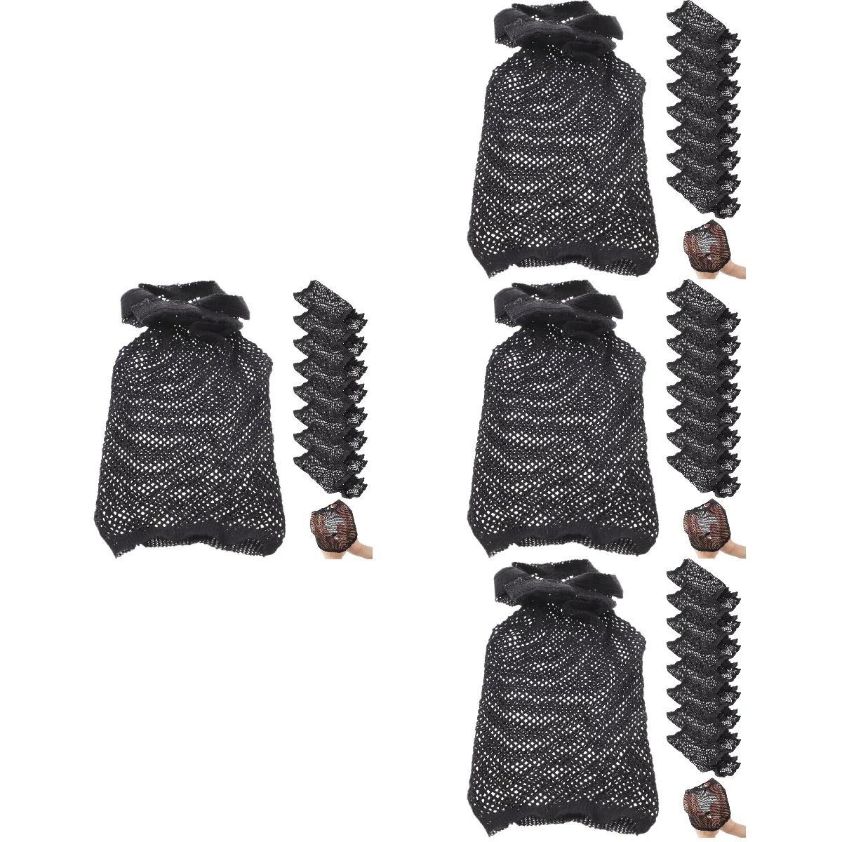 

40 шт., сетчатые шляпы для волос, из спандекса