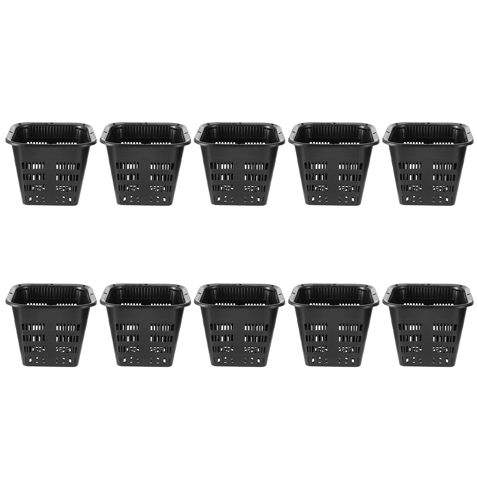 

12 Pcs Black Planter Hydroponic Basin Plastic Planting Basket Soilless Mesh Network Baskets Pot Garden Root Pots