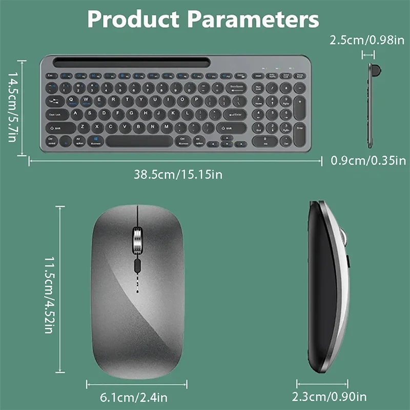 Эргономичная Bluetooth-клавиатура с двумя режимами беспроводная перезаряжаемая