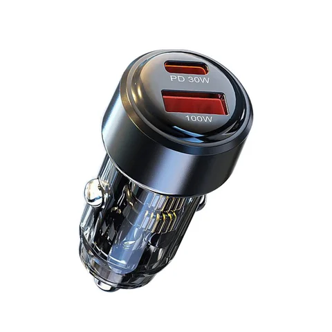 Автомобильное зарядное устройство USB 100 Вт, быстрая зарядка для OPPO Huawei Xiaomi PD30W, автомобильное зарядное устройство типа C для iPhone 16 15
