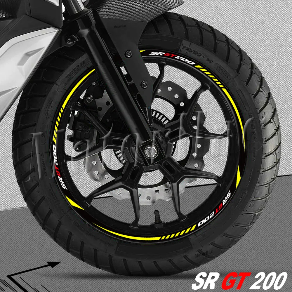 Светоотражающая наклейка на колесо мотоцикла полосатая обод водонепроницаемая