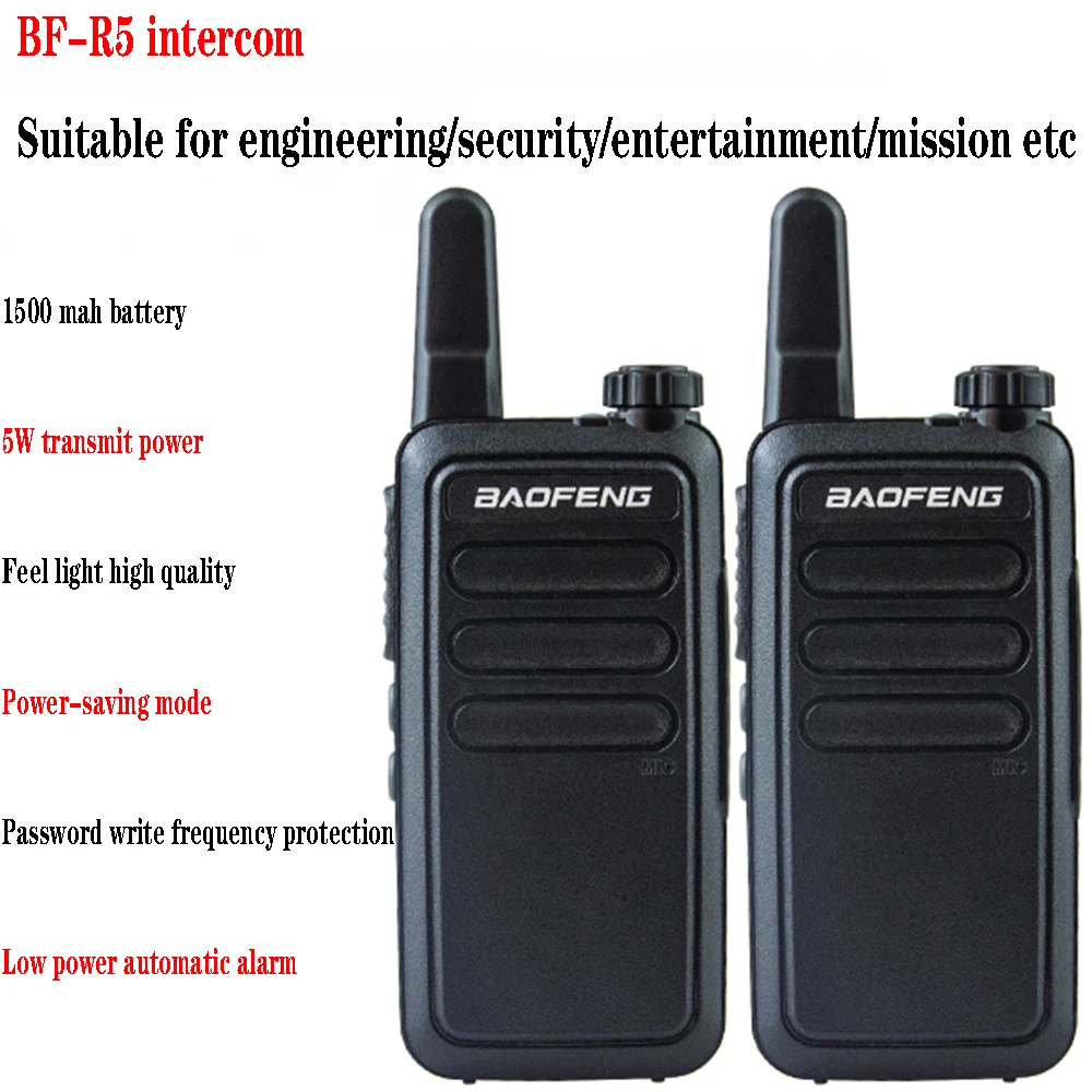 Enlarge BF-R5 Walkie-talkie USB charged economic and practical site hotel KTV hand table outdoor  10 meter radio