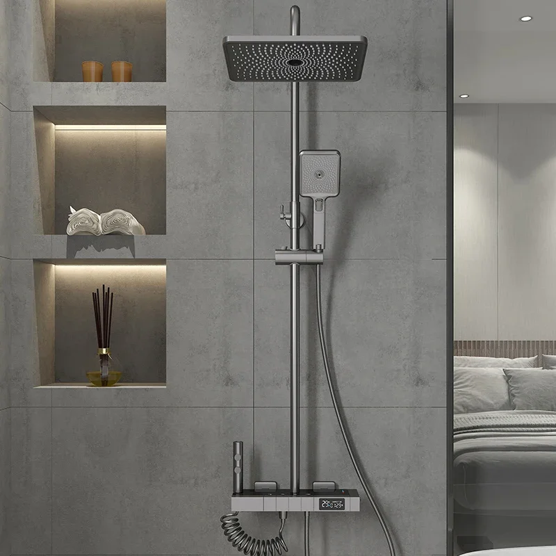 Цифровая Душевая система Piano Роскошный дизайнерский четырехфункциональный