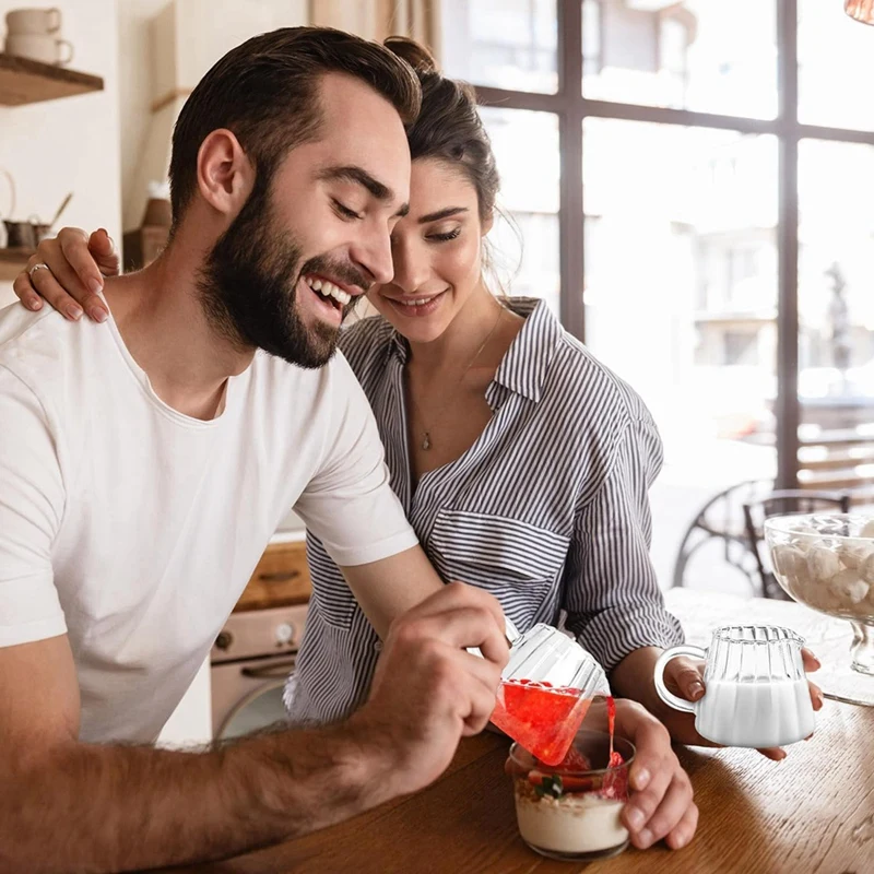 2 шт. стеклянный кувшин для взбивания в форме волны чая молока и кофе