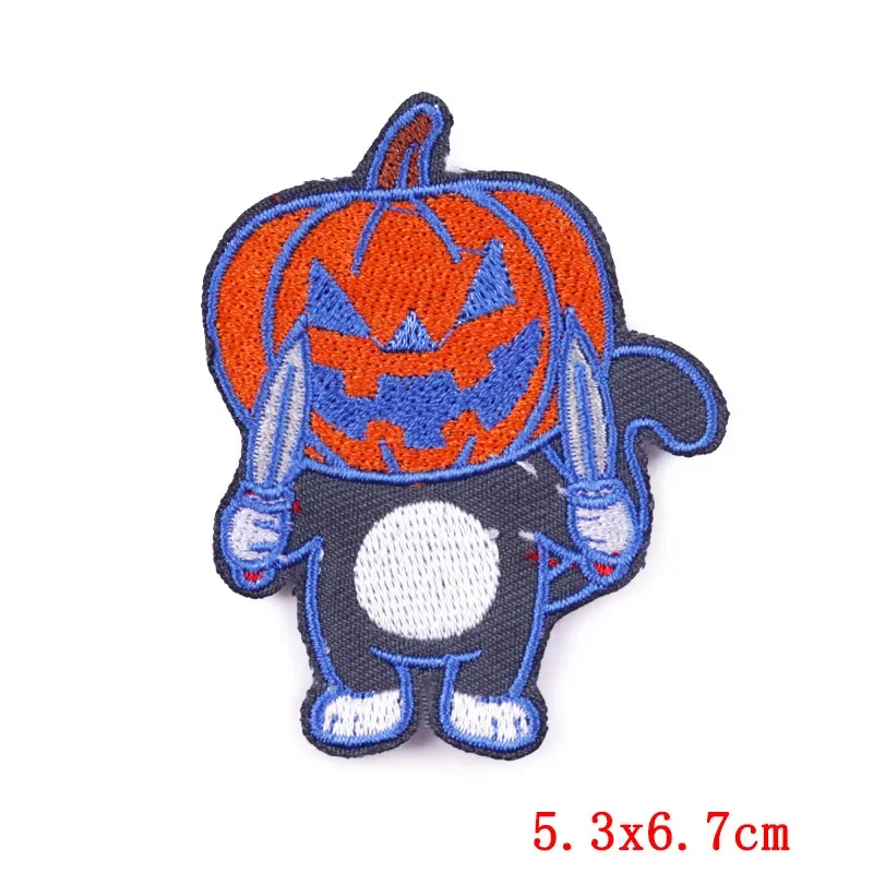 Iron On Patches for Clothes Kirki Clothing Stickers Fabric Sewing Embroidered Patch Thermal Adhesive Applique Fusible Badges