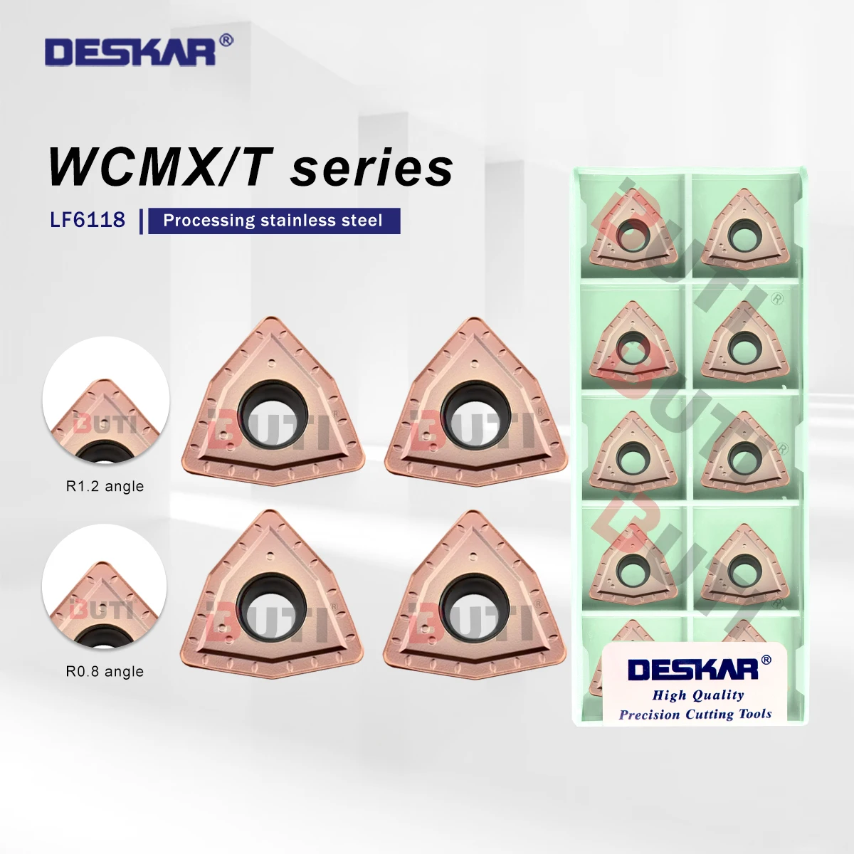 

DESKAR 100% оригинальный токарный станок с ЧПУ U-образной дрель WCMX 030208 WCMX 040208 WCMT 050308 WCMT06T308 WCMT 080412 MF LF6118Обработка нержавеющей стали