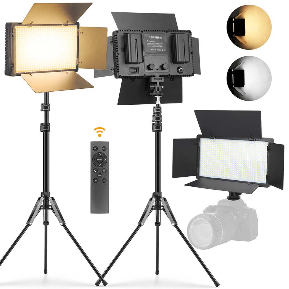 Купи 40W/50W U800 600 LED Photo Studio Light Game Live Video Lighting Portable Video Recording Photography Panel Lamp for Youbute за 1,988 рублей в магазине AliExpress