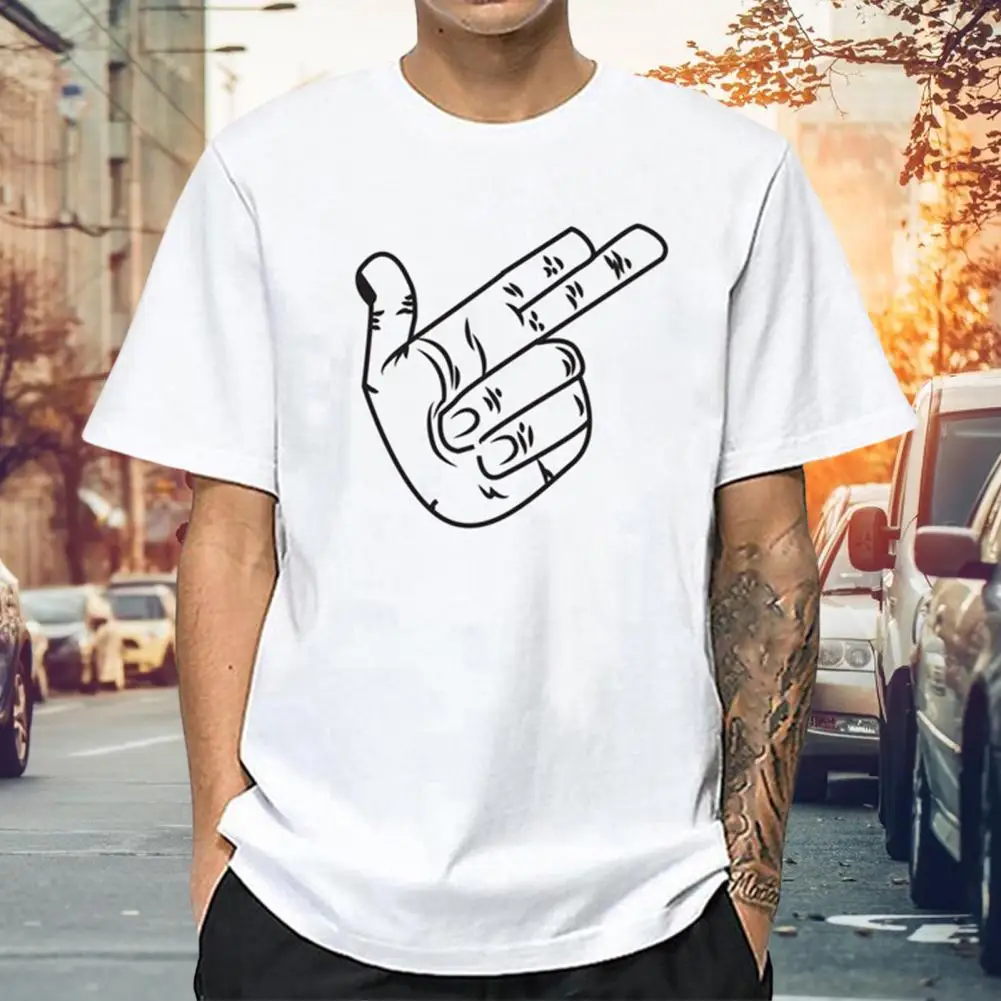 

Men T-Shirt Top Fashion Washable Comfortable O-neck Printed Pattern Men Pullover for Summer Men Tee Top Men Pullover T-shirt