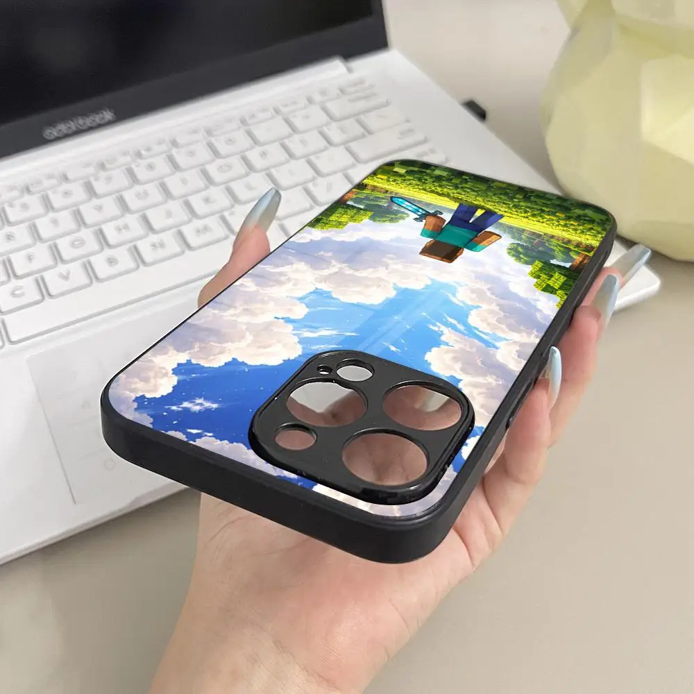 Чехол для телефона M-Mines C-Craft Game из стекла для Samsung S25 S26 S24 S23 Ultra, iPhone 17 15 14 16 13 Pro Max Plus (art.: 3920db67f83ae) - 3920db67f83ae