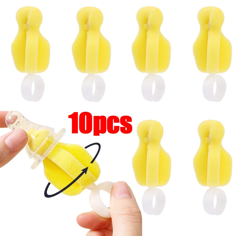 

1/10PCS Sponge Nipple Cleaning Brush Baby Pacifier Straw Scrubber 360 Degree Washing Glass Cup Small Brush Kitchen Cleaning Tool