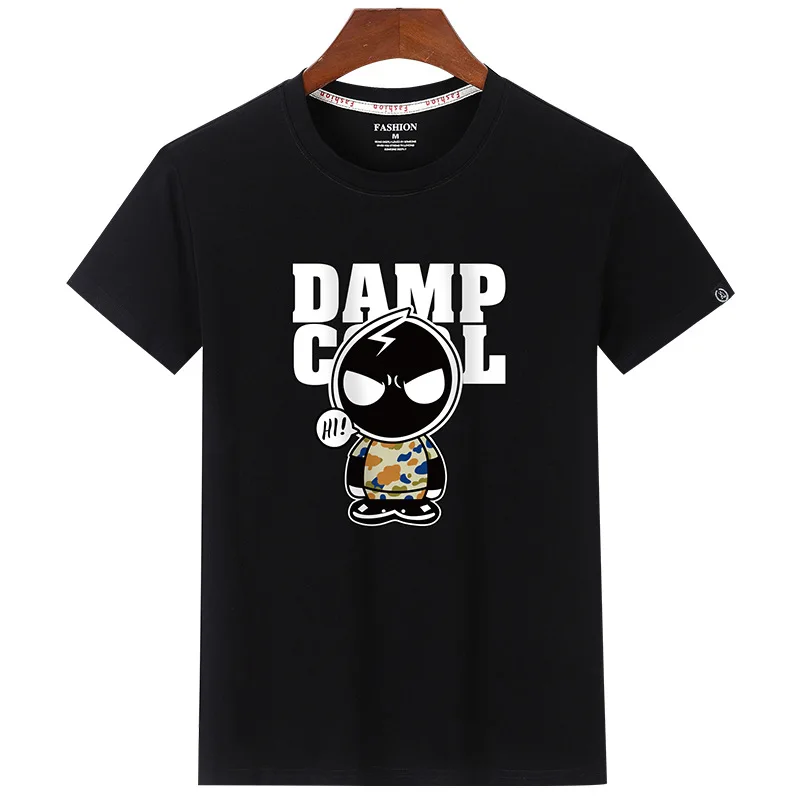 

Забавная Мужская футболка из 12565 хлопка с принтом «копающая Луна», модные мужские топы с круглым вырезом, Мужская футболка стандартной длин...