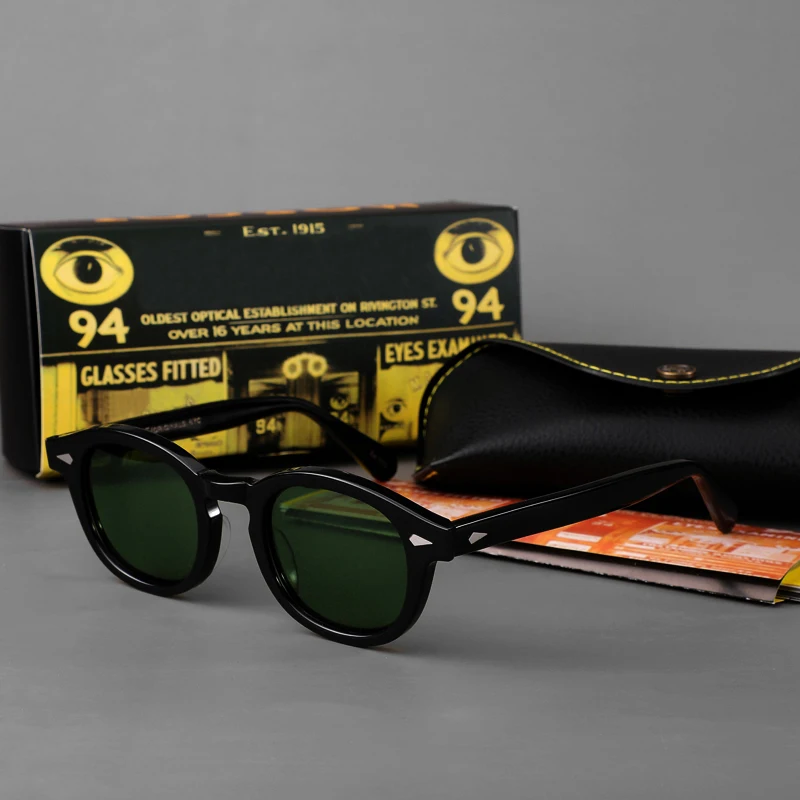 Зеленые поляризованные солнцезащитные очки мужские Джонни Депп лемтош женские