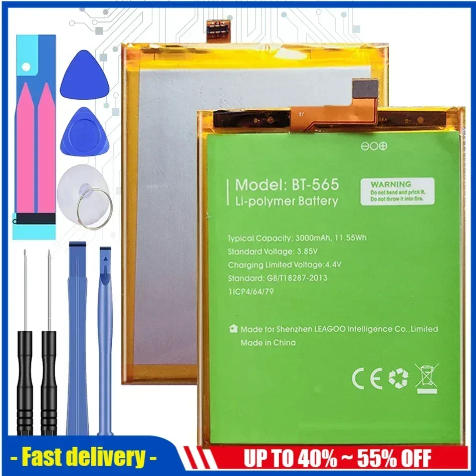 BT-565&ampBT-566 Аккумулятор мобильного телефона для Leagoo KIICAA Mix T5 T5C BT565&ampBT566 3000 мАч +