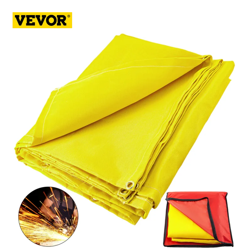 

VEVOR 8 x 10 Ft Welding Blanket Gold Fiberglass Blanket Portable Fiberglass Fire Retardant Blanket Welding Mat Welding Fireproof