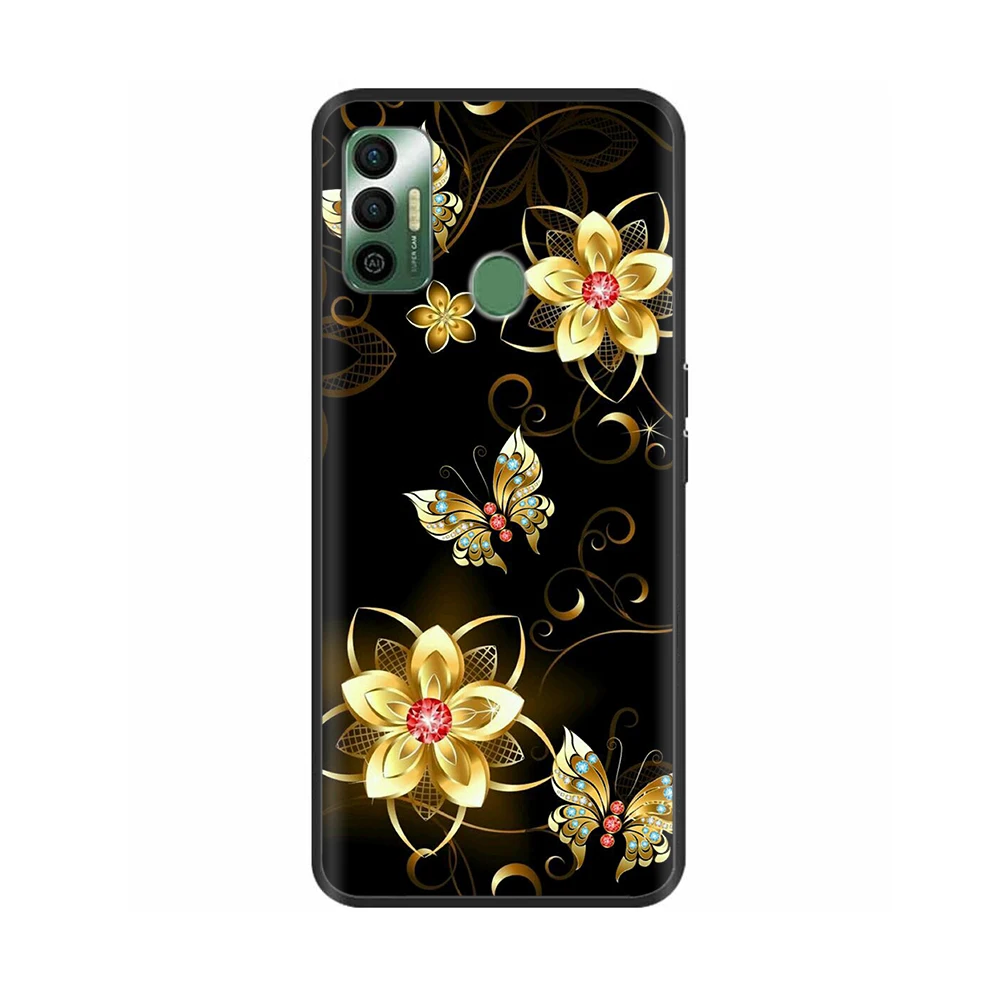 Чехол для Tecno Spark 7 Симпатичный мягкий чехол из ТПУ 6 Go Силиконовый противоударный