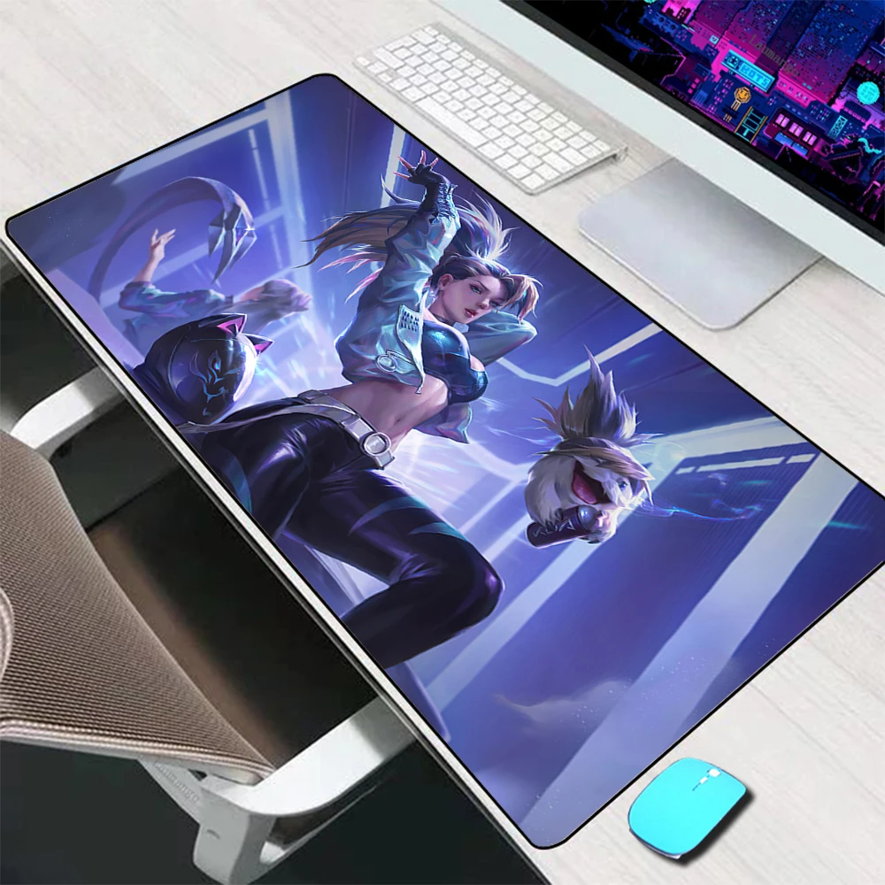 League of Legends KDA Akali Коврик для мыши Большой игровой аксессуар клавиатуры Настольный