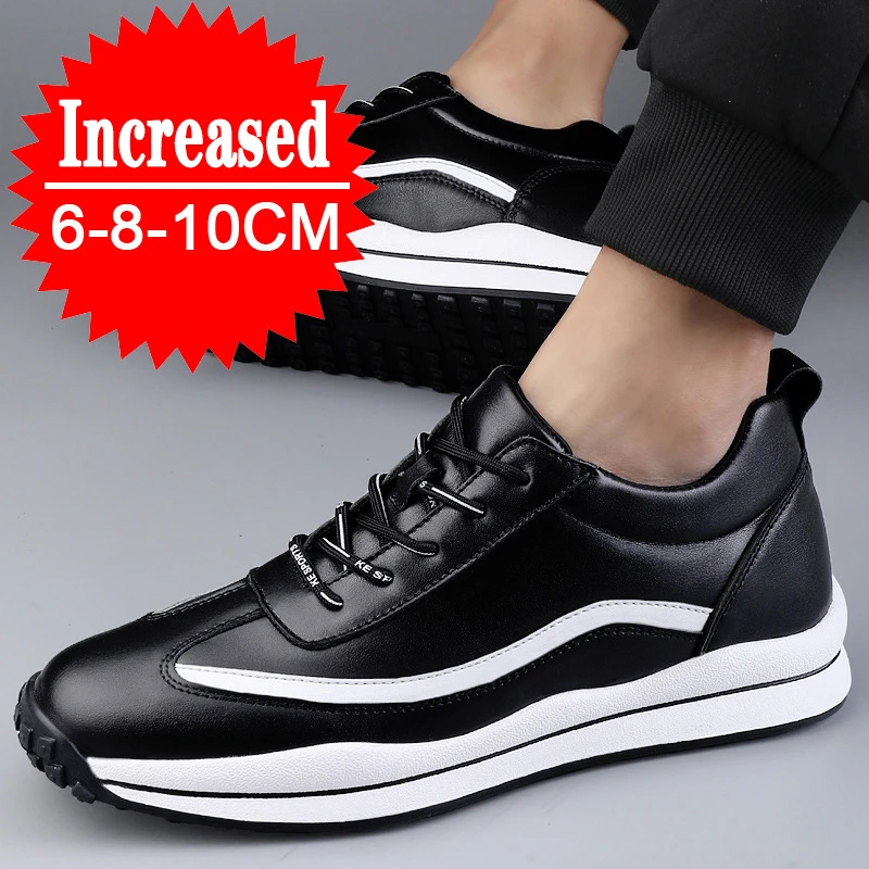 

Sneakers Heightening Shoes Elevator Shoes Height Increase Shoes Leather Shoes Insoles 6/8/10CM Man Daily Height Increasing Shoes