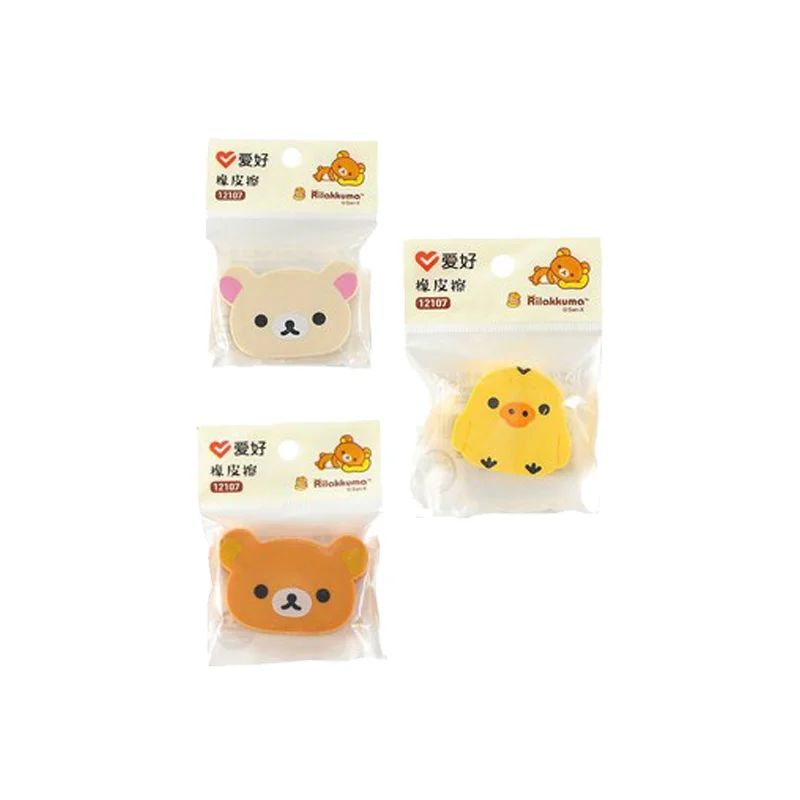 

36 шт./партия AIHAO 12107 карандаш Rilakkuma резиновый цветной ластик кавайные корректирующие принадлежности Школьные офисные канцелярские принадлежности