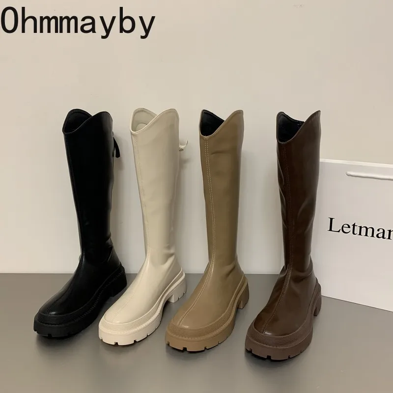 

New Woman Thigh High Boots Fashion Thick Bottom Knight Booties 2023 Trend Winter Women's Long Boots