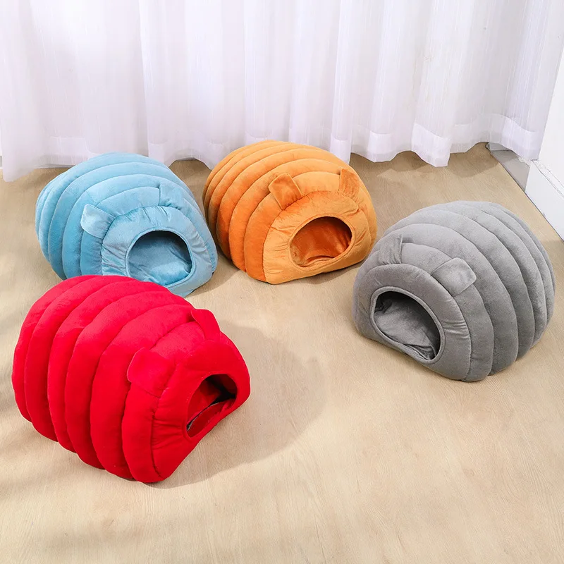 

Cat nest caterpillar creative closed cat cage house small medium-sized pet sleeping pad Soft, warm and comfortable