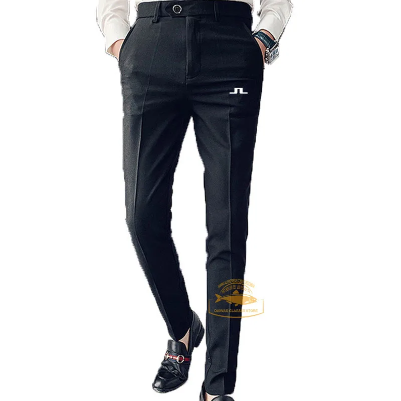 

Men Golf Pants Male Spring Autumn Trousers High-Elastic Casual Golf Tennis Long Pants Slim Fit Soft Sports Golf Pant