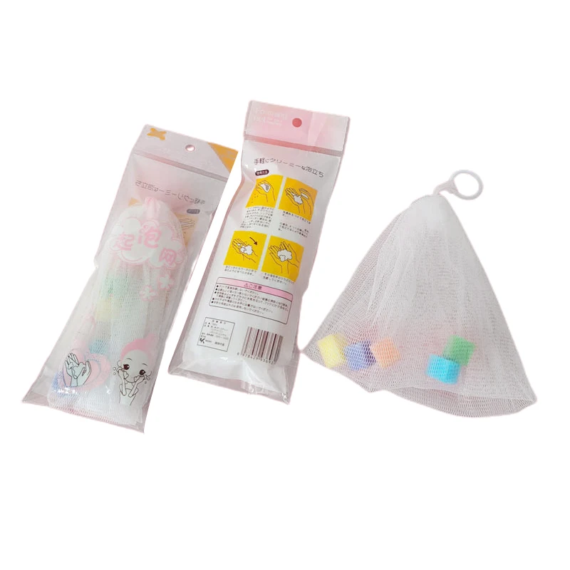 

3Pcs Cleanser Soap Mesh Bags Bath Washing Tools Body Cleansing Nets Soap Foaming Net PE Bubble Helper Mesh Wash Face Skin Care