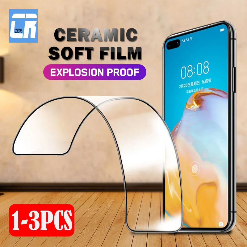 

1-3pcs Explosion-proof Ceramic Soft Film for Huawei P40 P50E P30 P20 Lite P Smart S Y5 Y6 Y7 Nova 9 8 7 SE Screen Protector