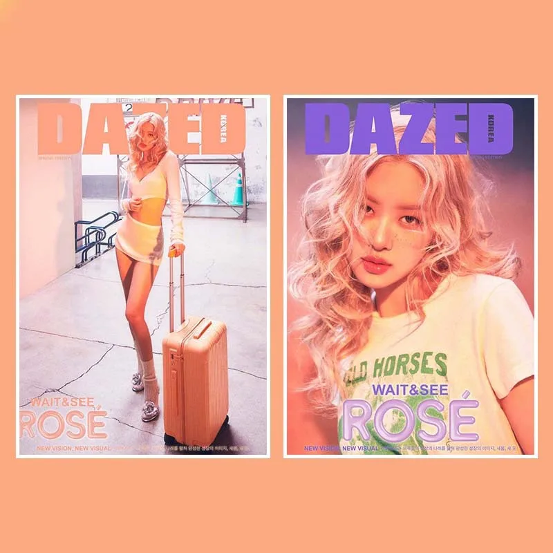 KPOP 2 шт. Роза журнал весна издание фото наклейка постер звезда периферийные те же