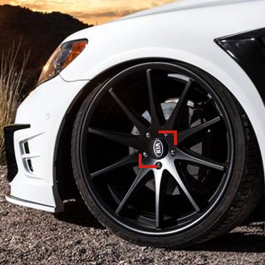 

4pcs Car Wheel Center Hub Caps Wheel Rim Badge Covers MS Logo For Kia Rio 4 X-Line Lada Vesta VW POLO 6R 6C Ford Focus 3 MK3