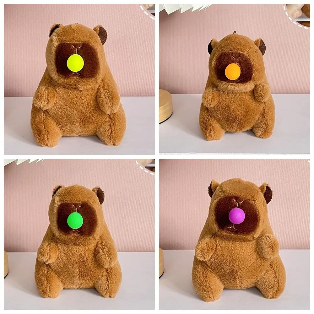 Kawaii розовый плюшевый брелок с капибарой мягкий подвеска для ключей от машины