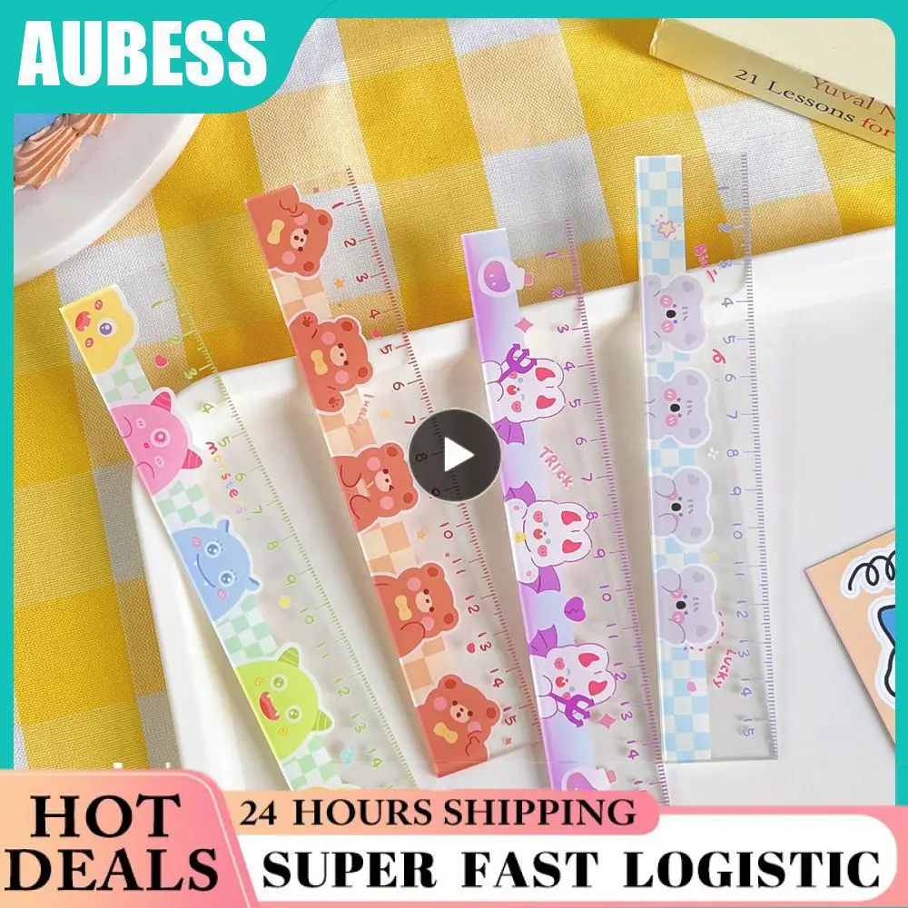 

Student Fashionable Ruler Cute Cartoon Ruler 15 Cm Cute Ruler Educational Supplies Cute Cartoon Ruler Trend Study Accurate Fun