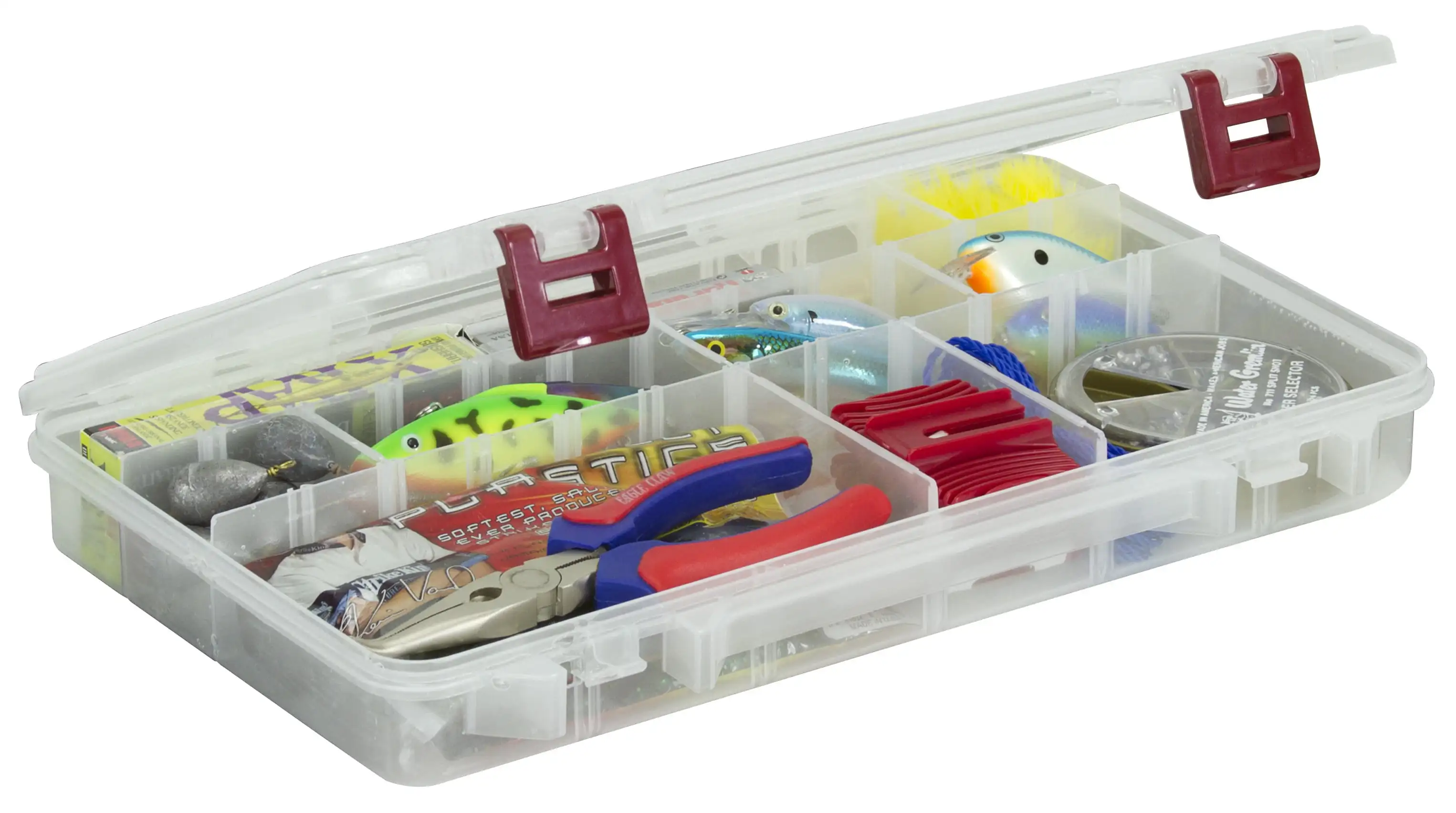 

Set of 4 - ProLatch Stowaway Large 3700 Clear Organizer Tackle Box, Large, Clear