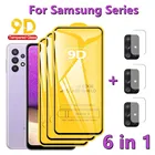 Стекло 9D для Samsung Galaxy A52 A51 A71 A12 A50 A72 A21S, пленка для защиты экрана объектива Samsung S21 S22 Plus M12 M21 M31 S20 FE