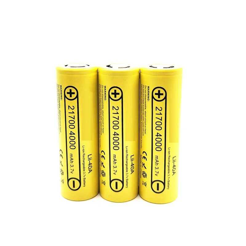 

Lii-40A 21700 4000mah Rechargeable Battery lithium 40A 3.7V 10C discharge High Power batteries High Drain Batteries