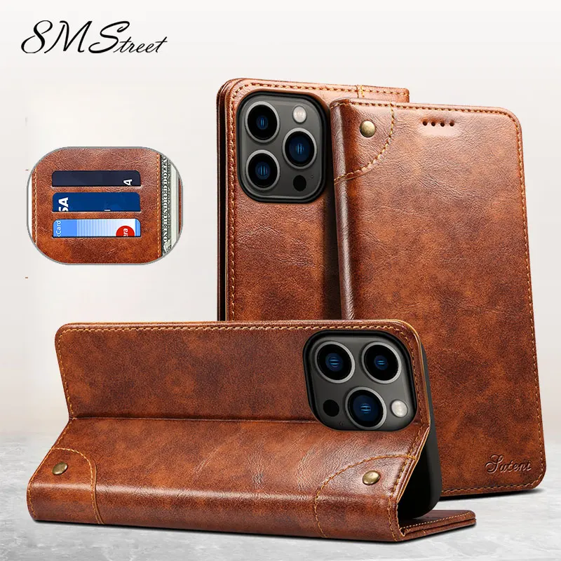 

Wallet Leather Phone Case For Iphone 12 13 14 Pro Max 14Plus Magic Flip Stand Holder Phone Cover For IPhone 11 Promax X XR XSmax