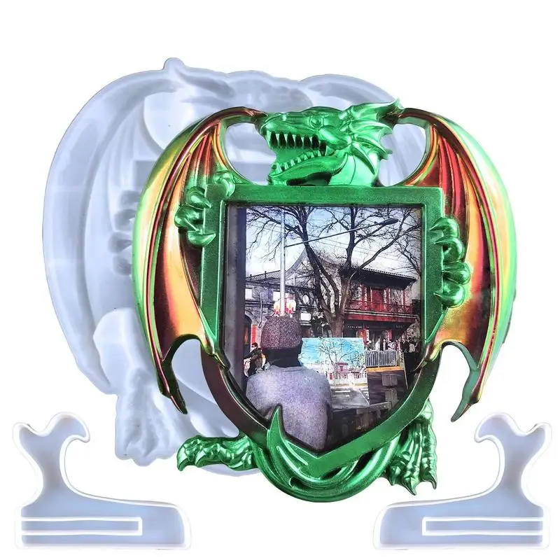 

DIY Crystal Epoxy Flying Dragon Shape Resin Mold Casting Mold Silicone Animal Mold For Photo Frame Art Crafts